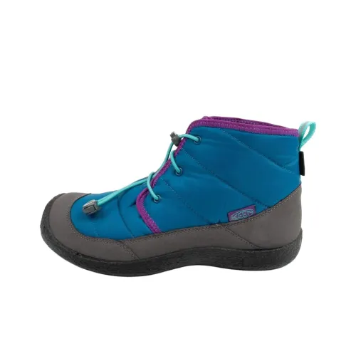 KEEN HOWSER II CHUKKA WP Устойчивый к истиранию Термический MID Верх Детская Туристическая Обувь Синий Подростки