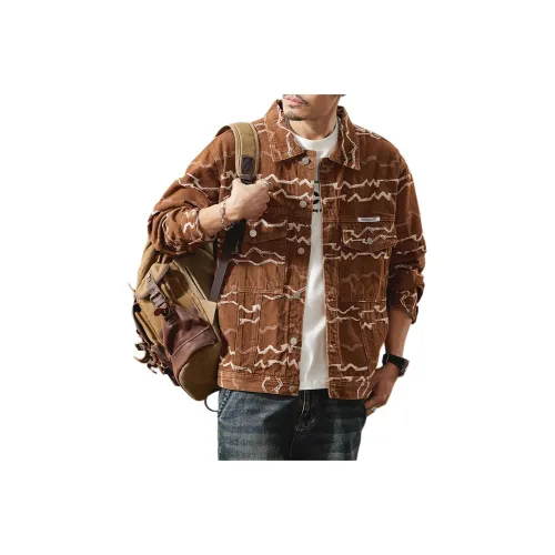 ZENGZHI Denim Jacket Loose Fit Straight Fit Unisex ZENGZHI Деним Куртка Свободного кроя Прямого кроя Унисекс