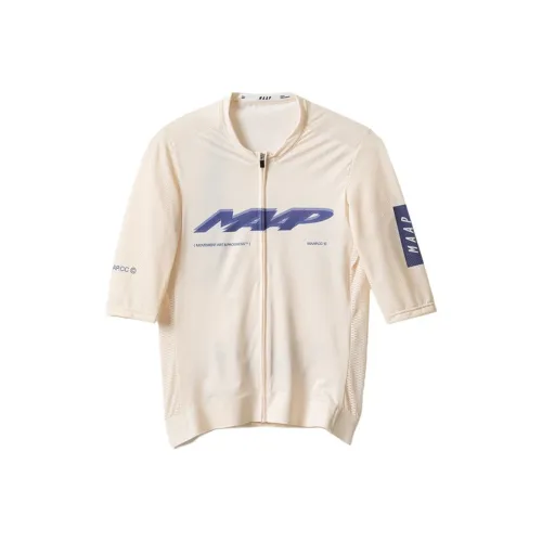 MAAP Короткий рукав Велосипедная одежда Мужская Ванильный белый