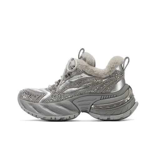 GG CC визуально увеличивает рост Низкий Топ Флис С подкладкой Масло-подошва Женские