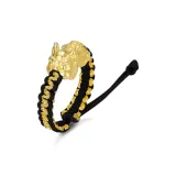 Китайское благоприятное животное, ткань, вязаное кольцо [черный]