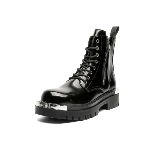 DY Martin Boots Черный Лакированная Кожа Мужской