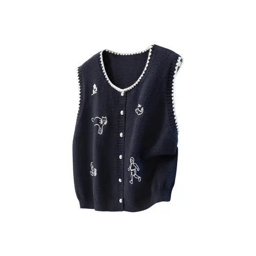 Cypress House Темно-синие женские жилеты