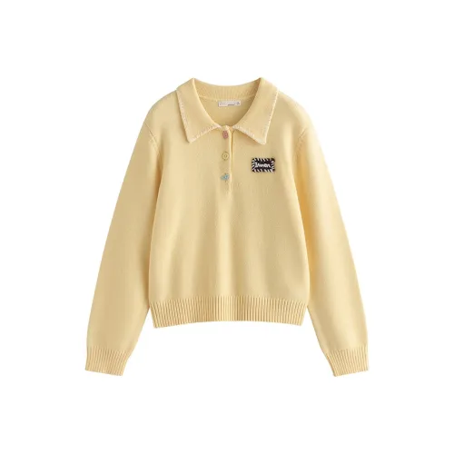 Inman Светло-желтый Женский Трикотаж