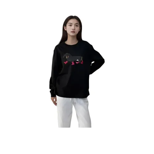 OUKEJI Розовый Boot Собака Позиционирование стиля Черный Женские T Рубашки