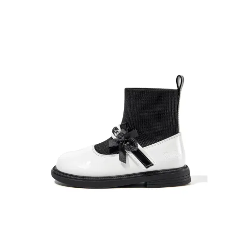 Барби Детские кожаные сапоги High Top Кремово-белые Kids