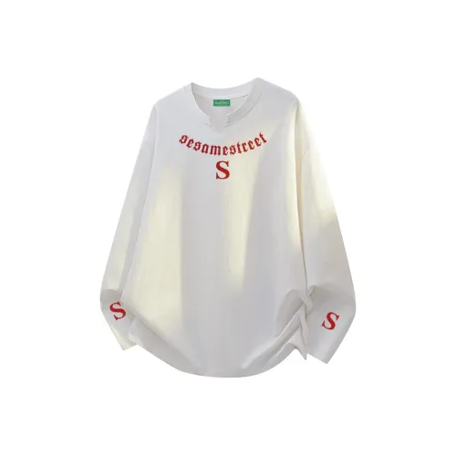 Улица Сезам Длинный рукав Т-рубашка Унисекс