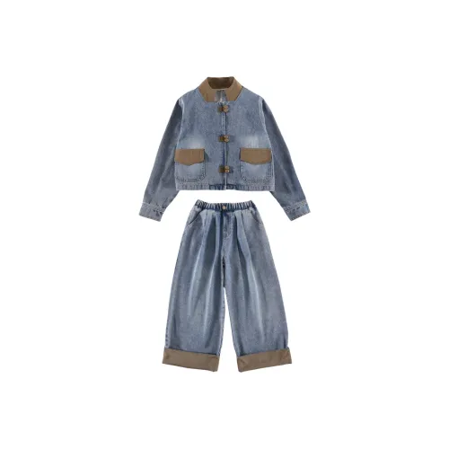 YINFOU Винтаж Двухкомпонентный Комплект Kids Повседневная Спортивная Одежда