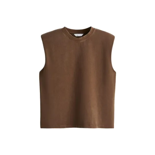 H M Коричневый Промытый Женские Майки