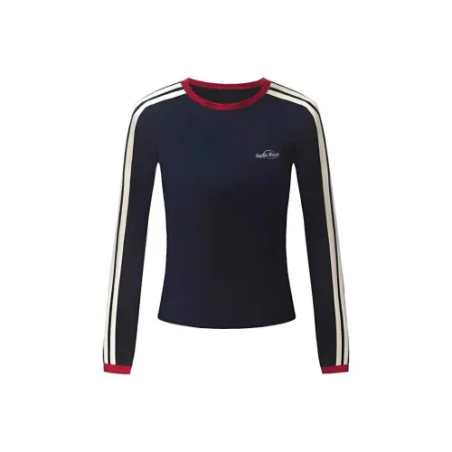 CASTLE WOODS Темно-синие женские футболки T