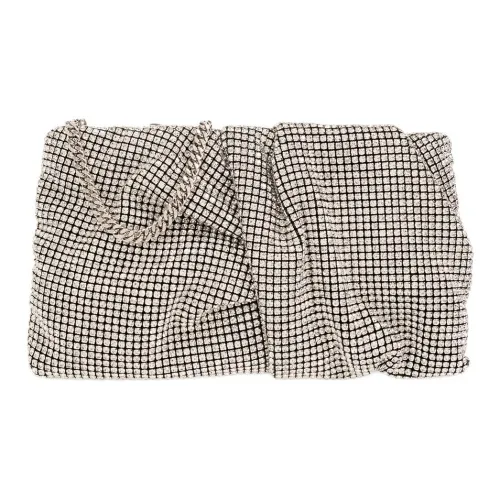Jimmy Choo Ткань Клатч Женская Серебряный