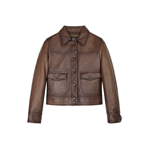 MCS Кофе W6 Женские Кожаные Куртки