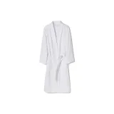 Классический белый, 100% хлопок, брусчатый, банные халаты - всесезонный