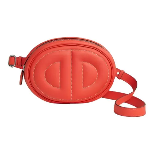 HERMES In The Loop Swift Телячья кожа Свиной нос Одно плечо Через плечо Бананка Женские Апельсин