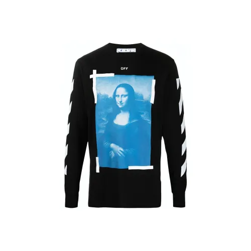 OFF Белый Mona Lisa series Свитшот Унисекс Черный