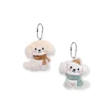 ?绿+咖色围巾乖巧小狗 两只装