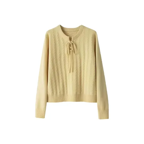 GEZITAI Гусиный пух желтый женский трикотаж