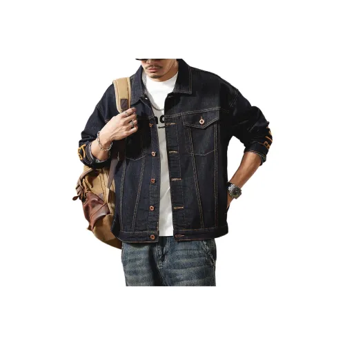 ZENGZHI Denim Jacket Loose Fit Straight Fit Unisex ZENGZHI Деним Куртка Свободного кроя Прямого кроя Унисекс