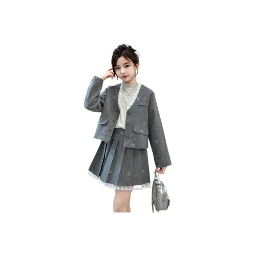 Guldoeleph Серый комплект школьного возраста с юбкой