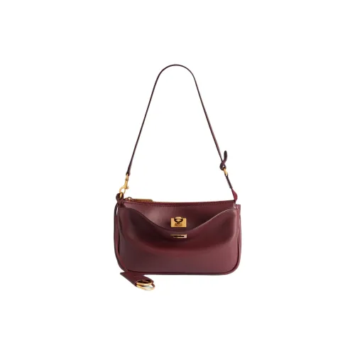 Balenciaga Rodeo Телячья кожа Сумка через плечо Стандартная Женская Бургунди