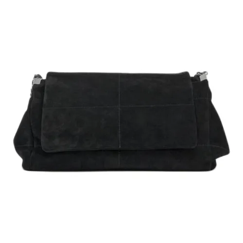 ZARA Сумка через плечо из кожи женская черная