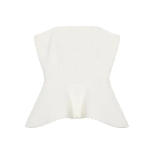 ZARA Экрю Женские Топы без бретелек