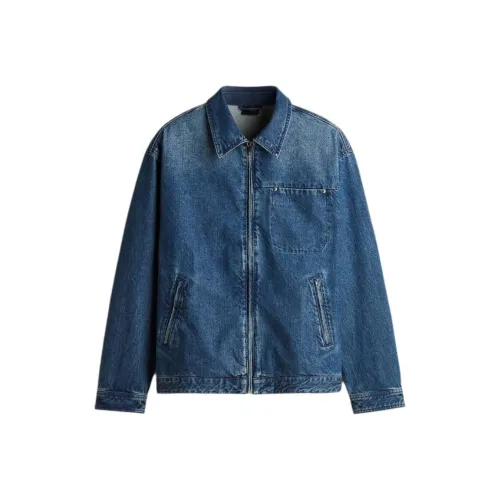 H M Синий Мужской Джинсовые Куртки