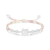 Браслет S990 из стерлингового серебра с узором "Свет" (розовый)