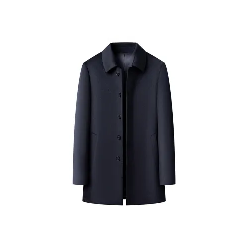 Vintage Cars Темно-синий Мужской Пальто