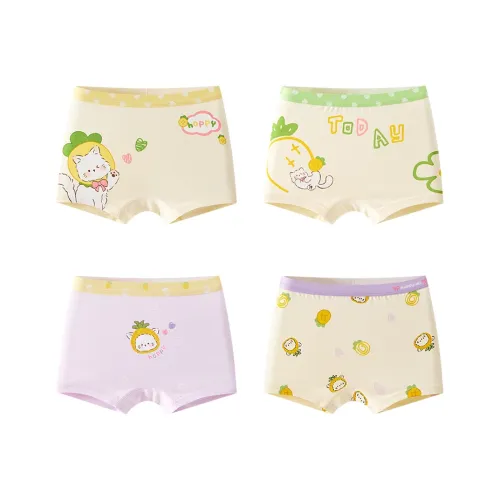 Top Melon 4 пачки Фиолетовый + Абрикос + Абрикос + Абрикос Kids нижнее белье