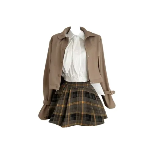 COVT Рубашка+Юбка+Пальто Женские Комплекты с юбкой