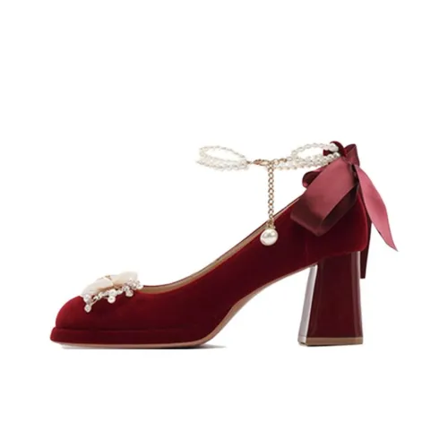 Lan Miao Грубый каблук Высокие каблуки Женские