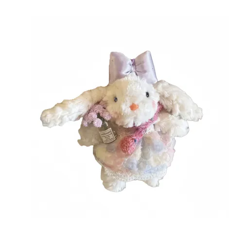 Cute Chip Милый Розовый Платье Ушастый Кролик Брелок Очаровательная Ваза с Кроликом Плюшевая Подвеска 20 см Высота