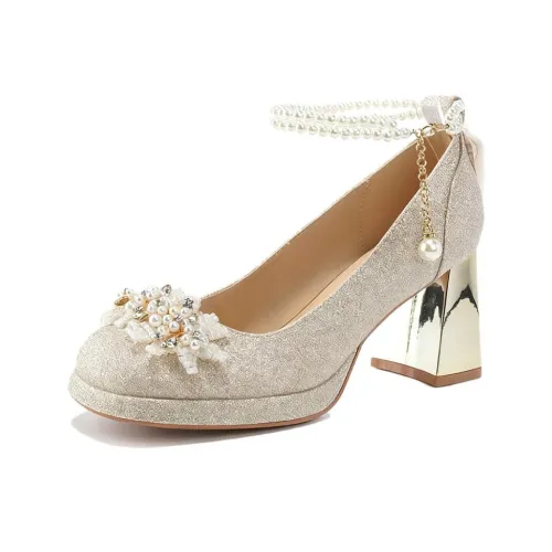 Lan Miao Грубый каблук Высокие каблуки Женские