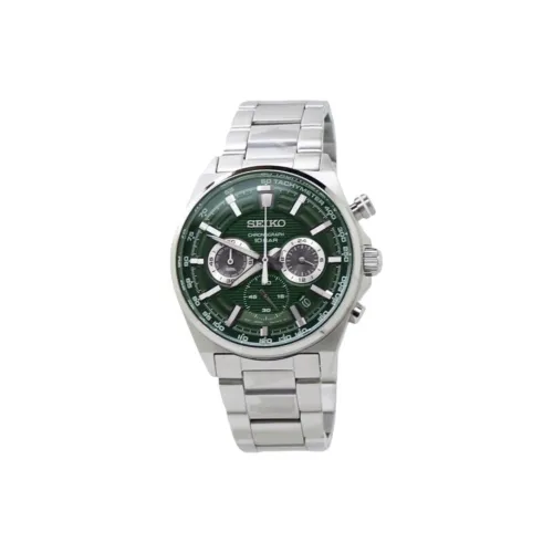 SEIKO Кварцевый механизм нержавеющая сталь ремешок часы 41 мм мужской зеленый циферблат