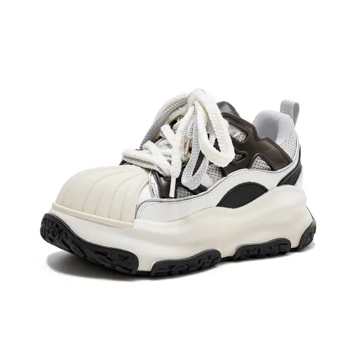 POOQ Низкие кеды с толстой подошвой Женские