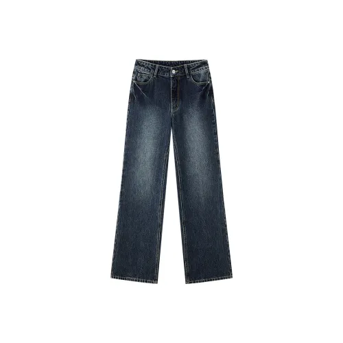 LEDIN Темно-синий деним в наличии Женские джинсы