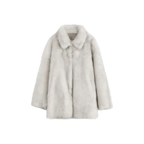 QYPRF Экрю Пальто Женское Пальто