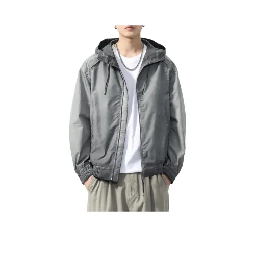 GEOREFOOL F0958 Звездный Серый Белый Мужские Куртки