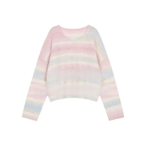 EMDPN Радужный Полосы Женская Трикотажная