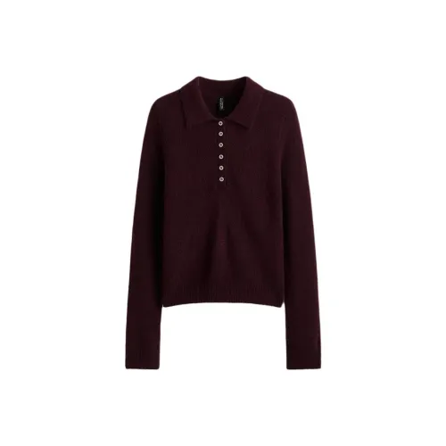 H M Plum Красный Женский Трикотаж