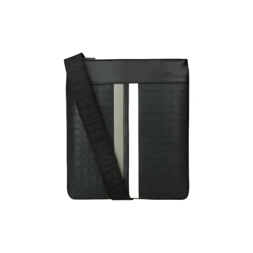 Ferragamo Сумка через плечо из коровьей кожи мужская черная