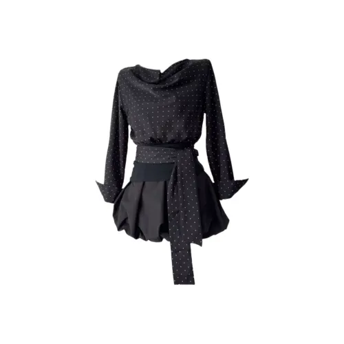MA JOURNEE Черный Женские Комплекты с Юбкой