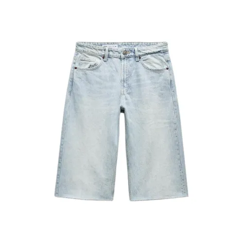 ZARA Светло-синие женские джинсовые шорты