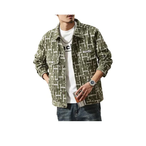 ZENGZHI Denim Jacket Loose Fit Straight Fit Unisex ZENGZHI Деним Куртка Свободного кроя Прямого кроя Унисекс