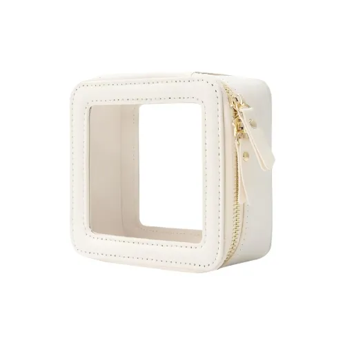 OMGD 2025 New Arrival White Minimalist Style Fashion Прозрачный Makeup Bag Lipstick Organizer Маленький Клатч