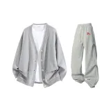 Светло-серый топ + серые штаны фотиния