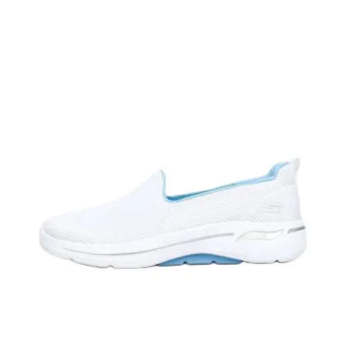 Skechers GOWALK Поддержка Повседневная обувь Женская Белая Синяя