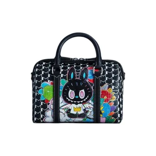 Moynat Kasing Lung Дракон Дом Шаговый шов Коллаборация Полный принт Сумка Женские Черный