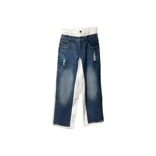 THINGYLAB Белый и синий Мужские джинсы